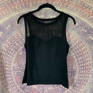 Express Black Tank Top Lace Small